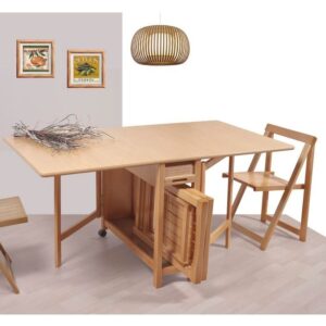 Mesa de cocina con Alas Abatibles, cómoda, práctica y resistente.